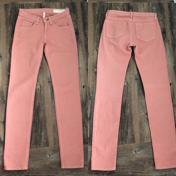 Rag & bone dusty rose pink skinny jeans sz 24 $300 - Picture 2 of 3